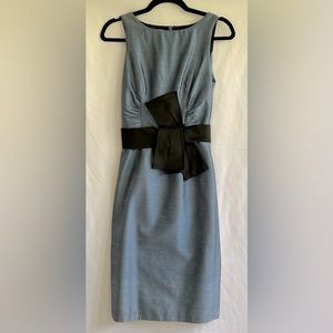 Kay Unger blue raw silk dress. Size 2.